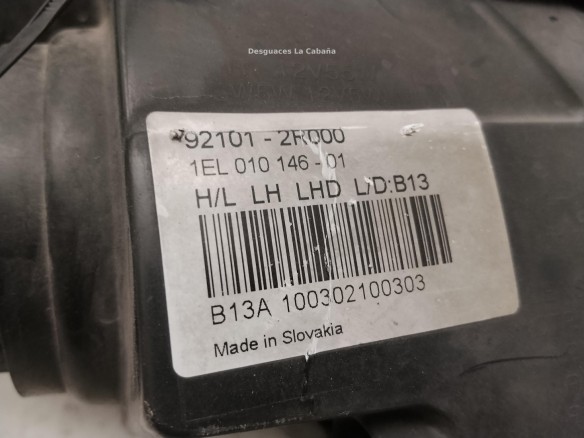 921012L520 FARO IZQUIERDO HYUNDAI i30 (FD)|Desguaces La Cabaña