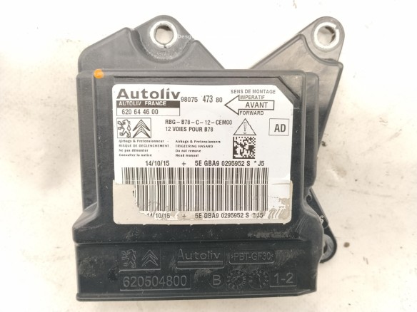  96764017ZD KIT AIRBAGS + SALPICADERO + CINTURONES O ANCLAJE + CENTRALIT CITROEN C4 Grand Picasso II|Desguaces La Cabaña