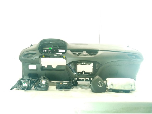 34152507B KIT AIRBAGS + SALPICADERO + CINTURONES O ANCLAJE + CENTRALIT OPEL CORSA E (X15)|Desguaces La Cabaña