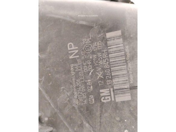 93192444 FARO DERECHO OPEL ZAFIRA B (A05)|Desguaces La Cabaña