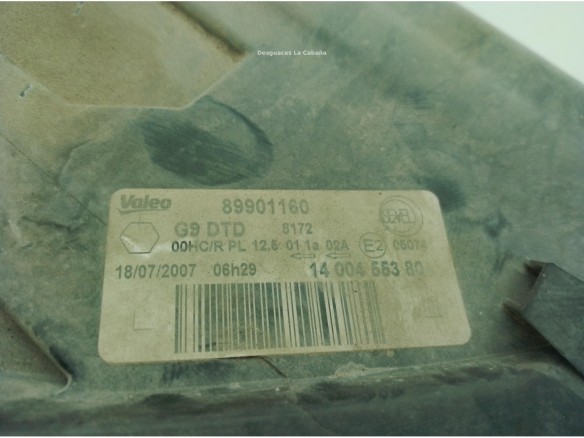 0001400455380 FARO DERECHO FIAT SCUDO (270_, 272_)|Desguaces La Cabaña