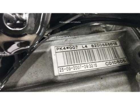 PK4007 CAJA CAMBIOS RENAULT LAGUNA III (BT0/1)|Desguaces La Cabaña