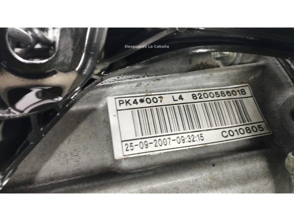 PK4007 CAJA CAMBIOS RENAULT LAGUNA III (BT0/1)|Desguaces La Cabaña