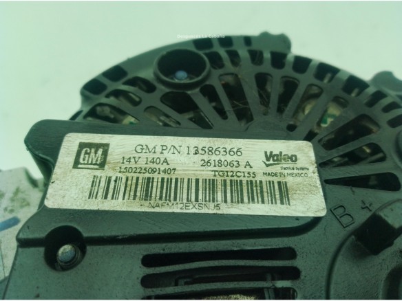 13586366 ALTERNADOR OPEL ASTRA J (P10)|Desguaces La Cabaña