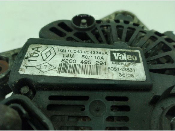 8200086162 ALTERNADOR RENAULT MEGANE II (BM0/1_, CM0/1_)|Desguaces La Cabaña