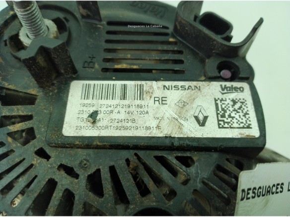 231002854R ALTERNADOR DACIA SANDERO II|Desguaces La Cabaña