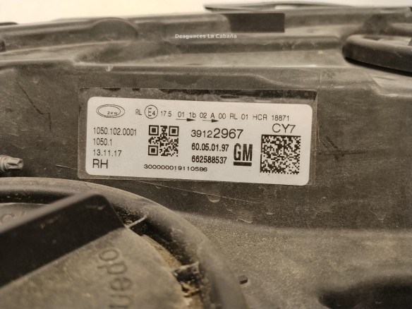 39210098, 39122967 FARO DERECHO OPEL INSIGNIA B Grand Sport (Z18)|Desguaces La Cabaña