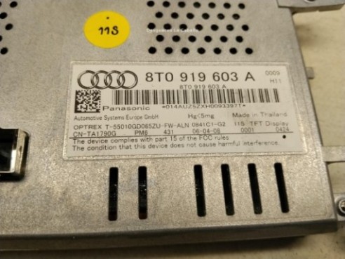 8T0057603G PANTALLA MULTIMEDIA AUDI A4 (8K2, B8)|Desguaces La Cabaña