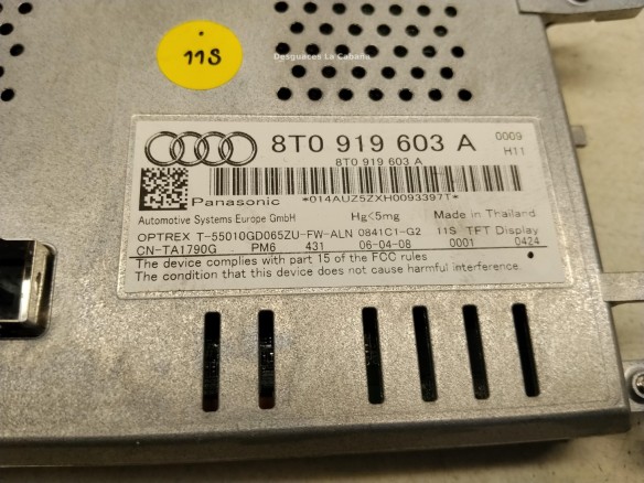8T0057603G PANTALLA MULTIMEDIA AUDI A4 (8K2, B8)|Desguaces La Cabaña