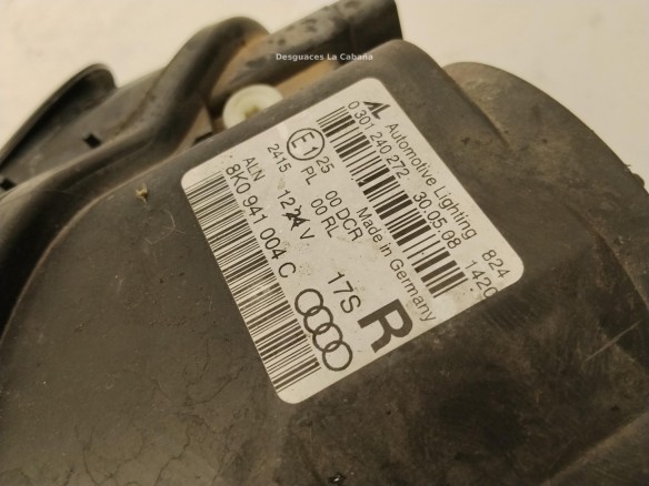 8K0941030BJ FARO DERECHO AUDI A4 (8K2, B8)|Desguaces La Cabaña