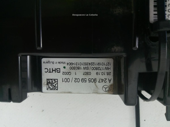 A2479055902 MANDO CLIMA MERCEDES BENZ CLASE A (W177) |Desguaces La Cabaña