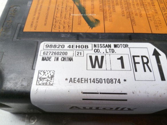 985104EA1A KIT AIRBAGS + SALPICADERO + CINTURONES O ANCLAJE + CENTRALIT NISSAN QASHQAI II Todo terreno, cerrada (J11, J11_)|Desguaces La Cabaña