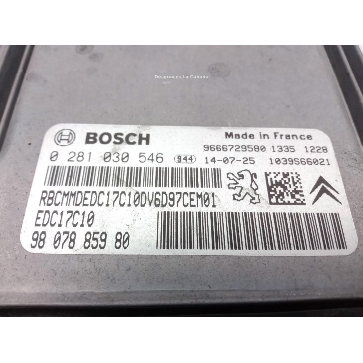 9807885980 CENTRALITA MOTOR CITROEN BERLINGO Furgón (B9) |Desguaces La Cabaña
