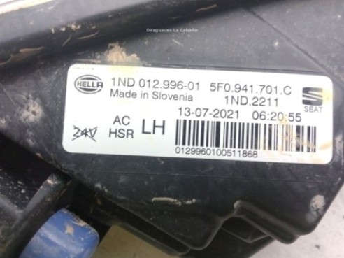 5F941701C NIEBLA DEL IZQ SEAT ATECA (KH7)|Desguaces La Cabaña
