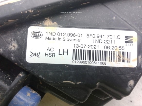 5F941701C NIEBLA DEL IZQ SEAT ATECA (KH7)|Desguaces La Cabaña