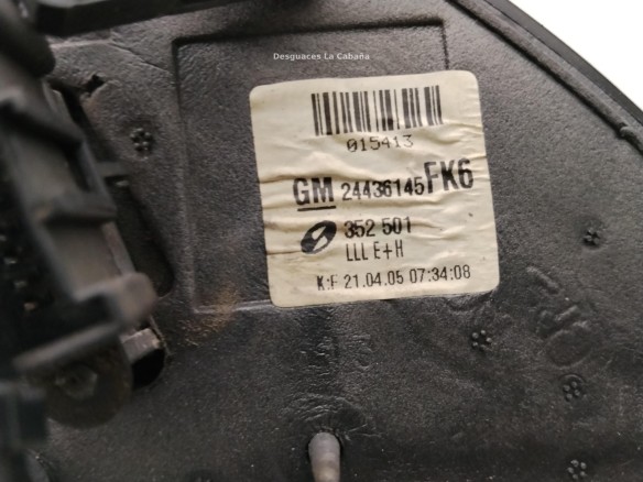 13253333 ESPEJO IZQ OPEL VECTRA C GTS (Z02)|Desguaces La Cabaña