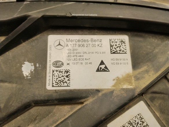A1779062700KZ FARO IZQUIERDO MERCEDES BENZ CLASE A (W177)|Desguaces La Cabaña