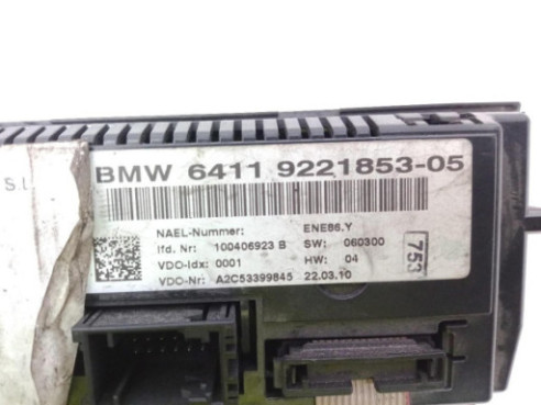 64119221853, MANDO CLIMA BMW 1 (E87) |Desguaces La Cabaña