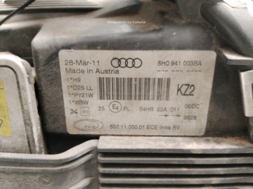 8H0941029AG FARO IZQUIERDO AUDI A4 Descapotable (8H7, B6, 8HE, B7)|Desguaces La Cabaña