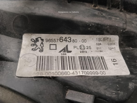 620886 FARO IZQUIERDO PEUGEOT 307 (3A/C)|Desguaces La Cabaña