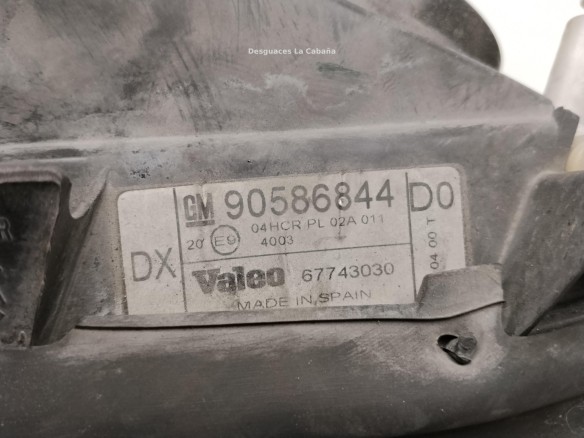9119523 FARO IZQUIERDO OPEL VECTRA B (J96)|Desguaces La Cabaña