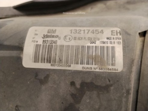 93189358 FARO DERECHO OPEL CORSA D (S07)|Desguaces La Cabaña