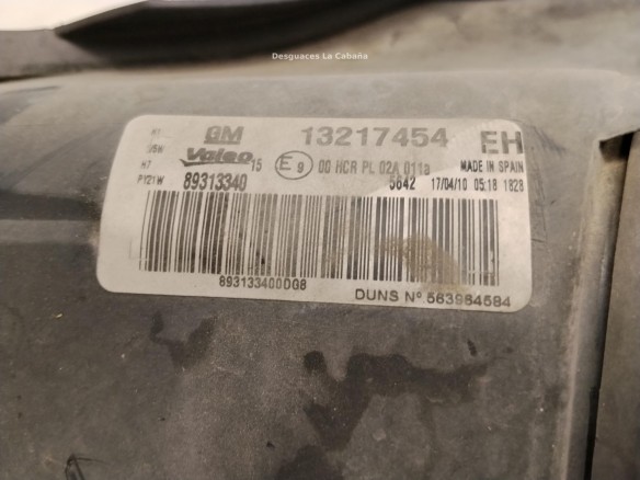 93189358 FARO DERECHO OPEL CORSA D (S07)|Desguaces La Cabaña
