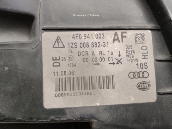 4F0941029FG FARO IZQUIERDO AUDI A6 (4F2, C6)|Desguaces La Cabaña