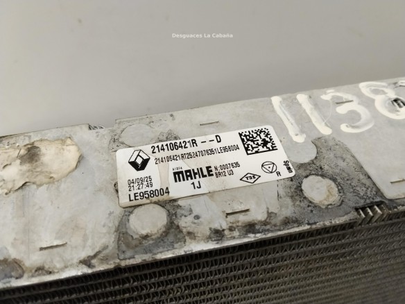 214108831R RADIADOR ADICIONAL AGUA DACIA SANDERO II|Desguaces La Cabaña