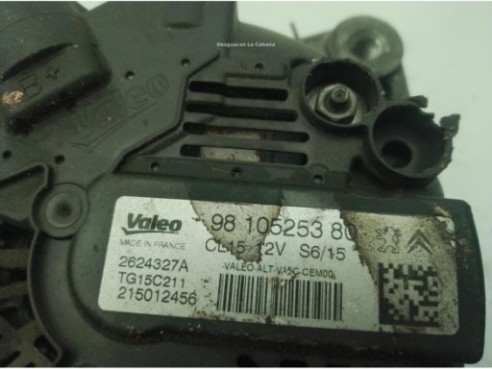 9810525380 ALTERNADOR CITROEN C4 II (B7)|Desguaces La Cabaña