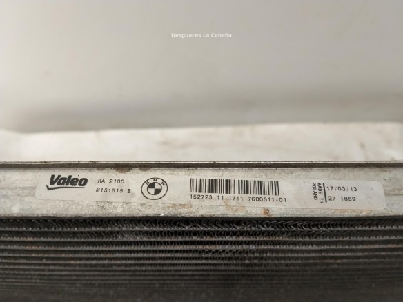 17117600511 RADIADOR AGUA BMW 1 (F20)|Desguaces La Cabaña