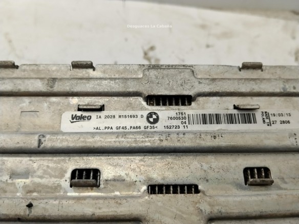 17517600530 INTERCOOLER BMW 1 (F20)|Desguaces La Cabaña