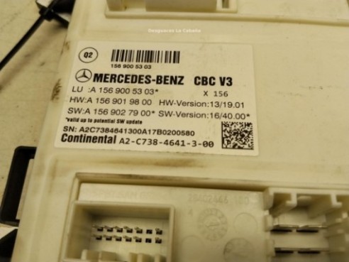 A1569005303 CENTRALITA MULTIFUNCION MERCEDES BENZ CLASE A (W176)|Desguaces La Cabaña