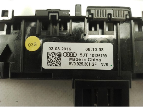 8V0925301GF INTERRUPTOR WARNING AUDI A3 Sportback (8VA, 8VF)|Desguaces La Cabaña
