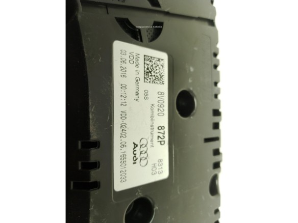 8V0920872P CUADRO INSTRUMENTOS AUDI A3 Sportback (8VA, 8VF)|Desguaces La Cabaña