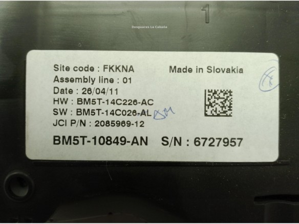 BM5T10849AN, CUADRO INSTRUMENTOS FORD C-MAX II (DXA/CB7, DXA/CEU)|Desguaces La Cabaña