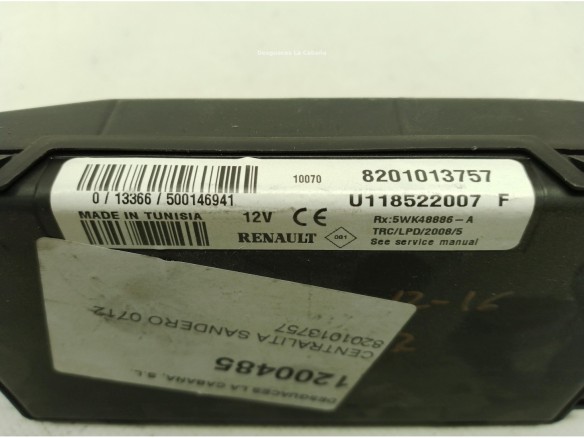 8201013757 CENTRALITA MOTOR DACIA SANDERO|Desguaces La Cabaña