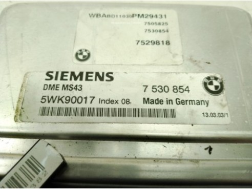 5WK90017, 7530854 CENTRALITA MOTOR BMW 3 (E46)|Desguaces La Cabaña