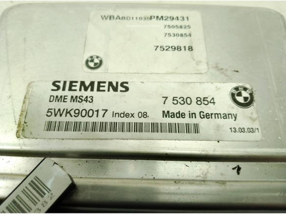 5WK90017, 7530854 CENTRALITA MOTOR BMW 3 (E46)|Desguaces La Cabaña