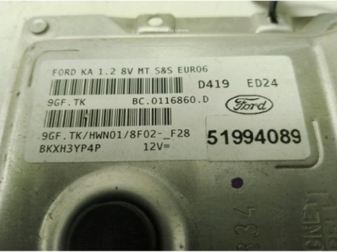 51994089 CENTRALITA MOTOR FORD KA (RU8)|Desguaces La Cabaña