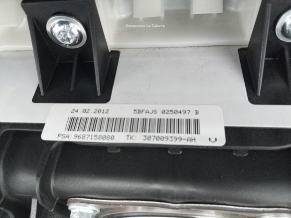 96871568ZD KIT AIRBAGS + SALPICADERO + CINTURONES O ANCLAJE + CENTRALIT CITROEN C4 II (B7)|Desguaces La Cabaña