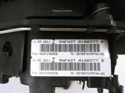 96871568ZD KIT AIRBAGS + SALPICADERO + CINTURONES O ANCLAJE + CENTRALIT CITROEN C4 II (B7)|Desguaces La Cabaña