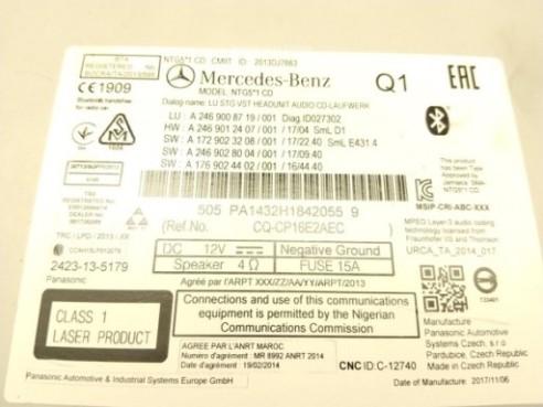  A2469008719 MODULO RADIO MERCEDES BENZ CLASE A (W176)|Desguaces La Cabaña