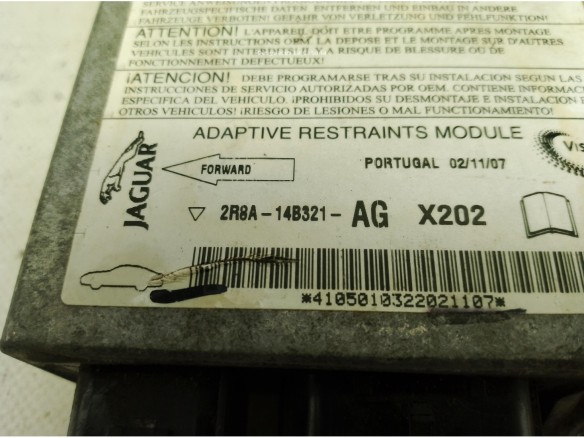 2R8A14B321AG, CENTRALITA AIRBAG JAGUAR S-TYPE (X200)|Desguaces La Cabaña