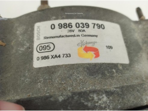 0986039790 ALTERNADOR  MERCEDES BENZ ATEGO|Desguaces La Cabaña