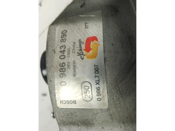 0986043890 ALTERNADOR  MERCEDES BENZ CITARO (O 530)|Desguaces La Cabaña