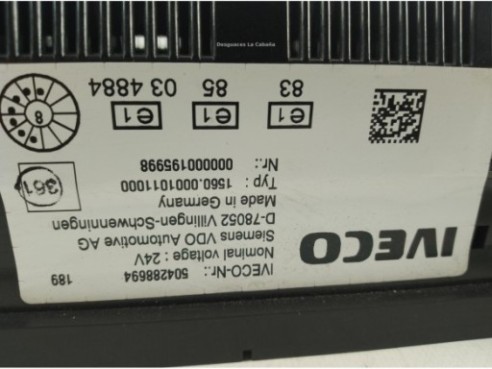 504288694 CUADRO INSTRUMENTOS IVECO EuroCargo|Desguaces La Cabaña