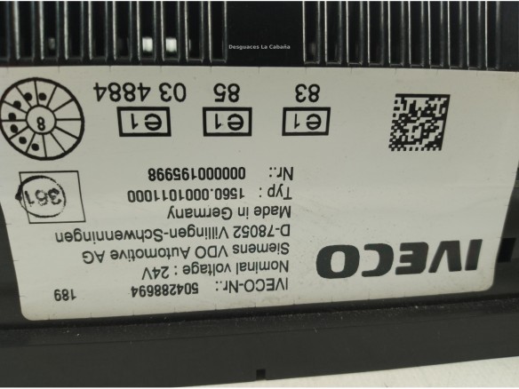 504288694 CUADRO INSTRUMENTOS IVECO EuroCargo|Desguaces La Cabaña