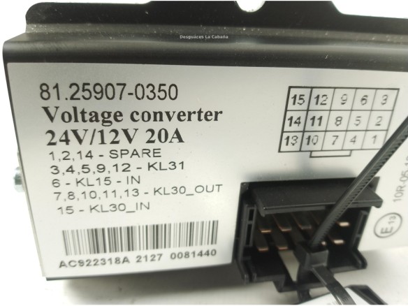 81259070350 CONVERTIDOR VOLTAJE MAN TGX II|Desguaces La Cabaña