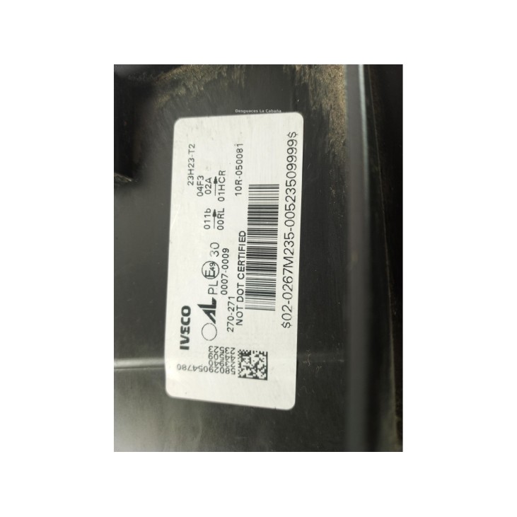 58029054780 FARO IZQUIERDO  IVECO Stralis|Desguaces La Cabaña